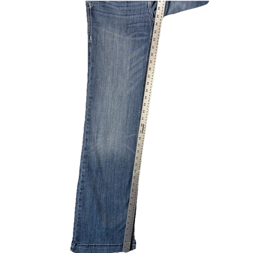 Ariat Trouser Chelsey Wide Leg Jeans Womens 28L Stretch Western Y2K Boho Rodeo - Picture 12 of 13